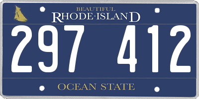 RI license plate 297412