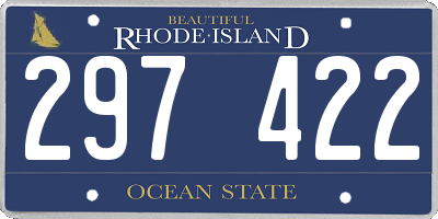 RI license plate 297422