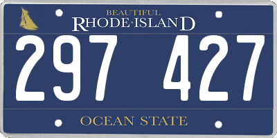 RI license plate 297427