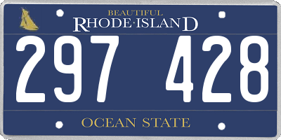 RI license plate 297428