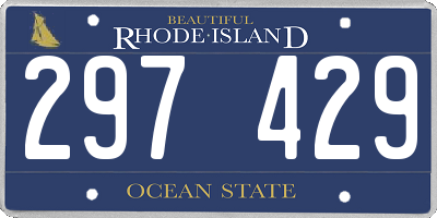 RI license plate 297429