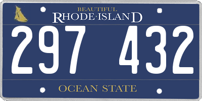 RI license plate 297432