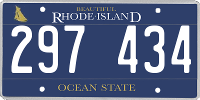 RI license plate 297434