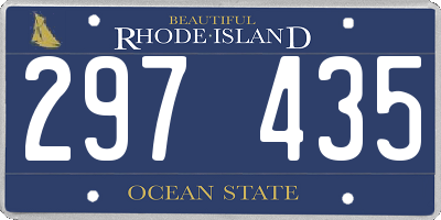 RI license plate 297435