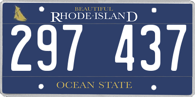RI license plate 297437