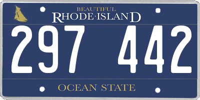 RI license plate 297442