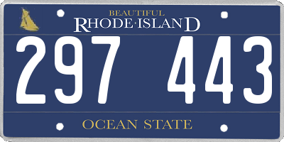 RI license plate 297443