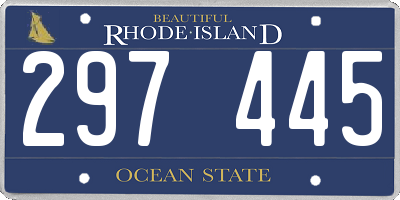 RI license plate 297445