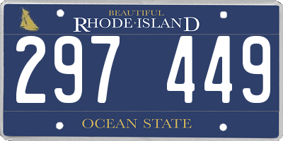 RI license plate 297449