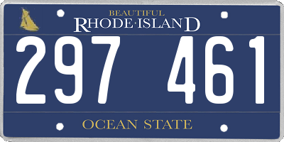 RI license plate 297461
