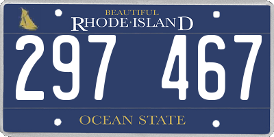 RI license plate 297467