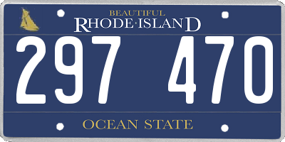 RI license plate 297470