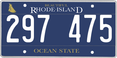 RI license plate 297475