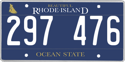 RI license plate 297476