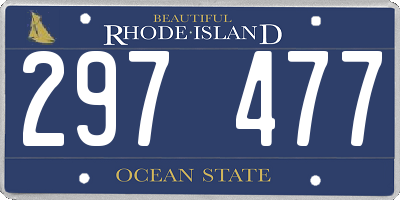 RI license plate 297477