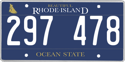 RI license plate 297478