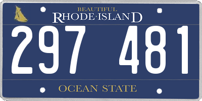 RI license plate 297481