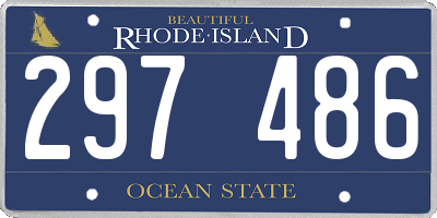 RI license plate 297486