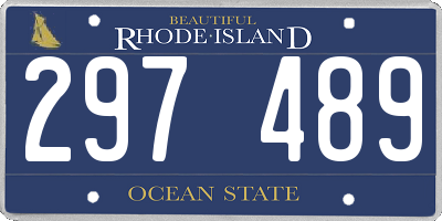 RI license plate 297489