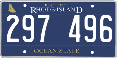 RI license plate 297496