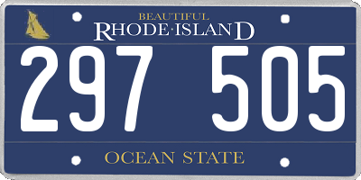 RI license plate 297505