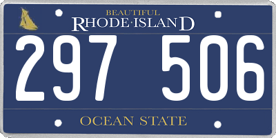 RI license plate 297506