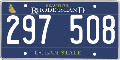 RI license plate 297508