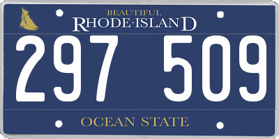 RI license plate 297509