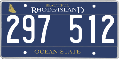 RI license plate 297512