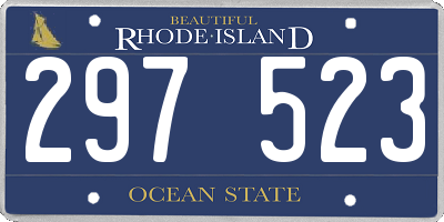 RI license plate 297523