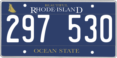 RI license plate 297530