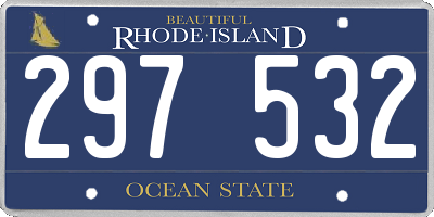 RI license plate 297532