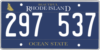 RI license plate 297537