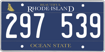 RI license plate 297539