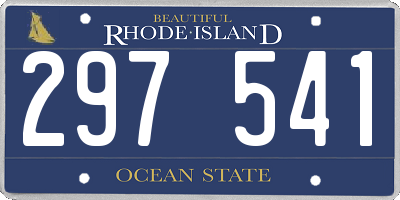 RI license plate 297541