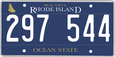 RI license plate 297544