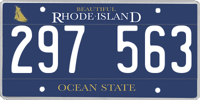 RI license plate 297563