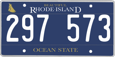 RI license plate 297573
