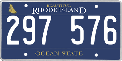 RI license plate 297576