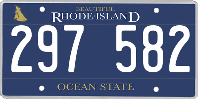RI license plate 297582