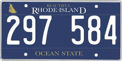 RI license plate 297584