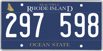 RI license plate 297598