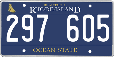 RI license plate 297605