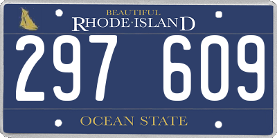 RI license plate 297609