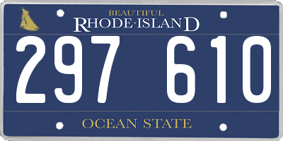 RI license plate 297610