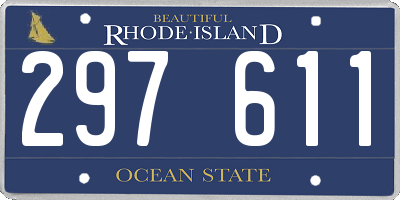 RI license plate 297611