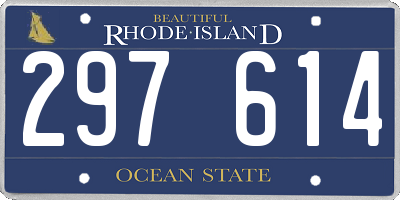 RI license plate 297614