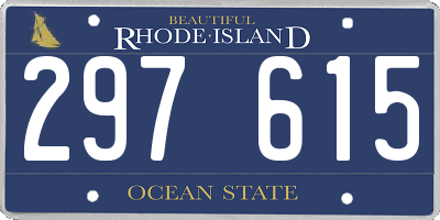 RI license plate 297615