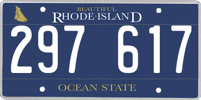 RI license plate 297617