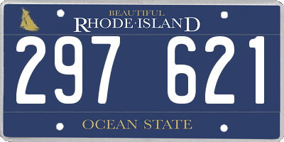 RI license plate 297621